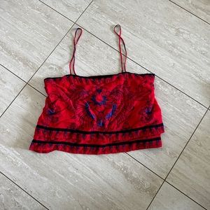 Free People boxy fit cropped tank top